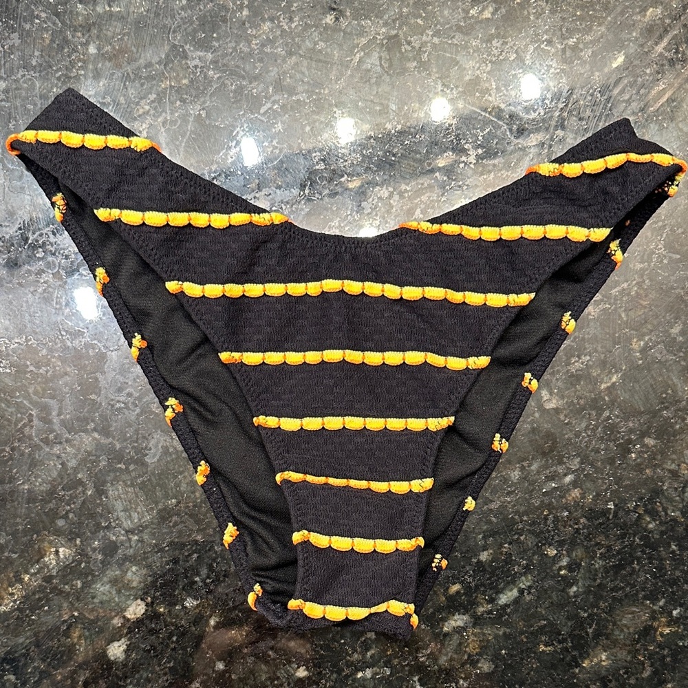 Montce Black and Orange Bikini Bottom